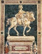 Andrea del Castagno Equestrian Statue of Niccolo da Tolentino oil on canvas